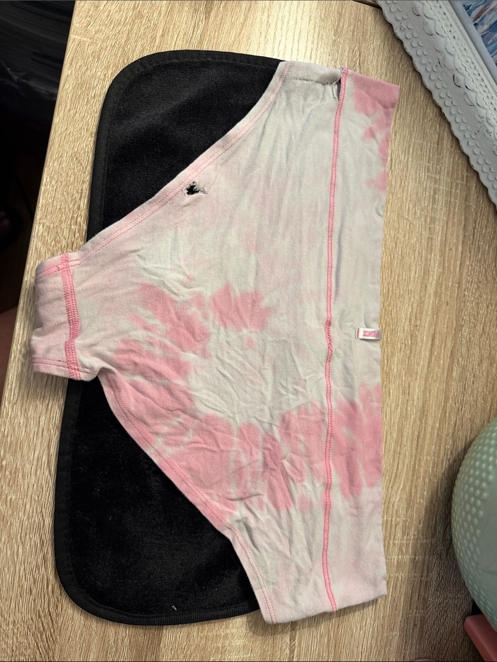 PINK Victoria's Secret Pink & White Tie-Dye Cotton Bikini Briefs